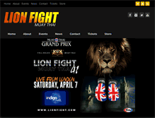 Tablet Screenshot of lionfight.com